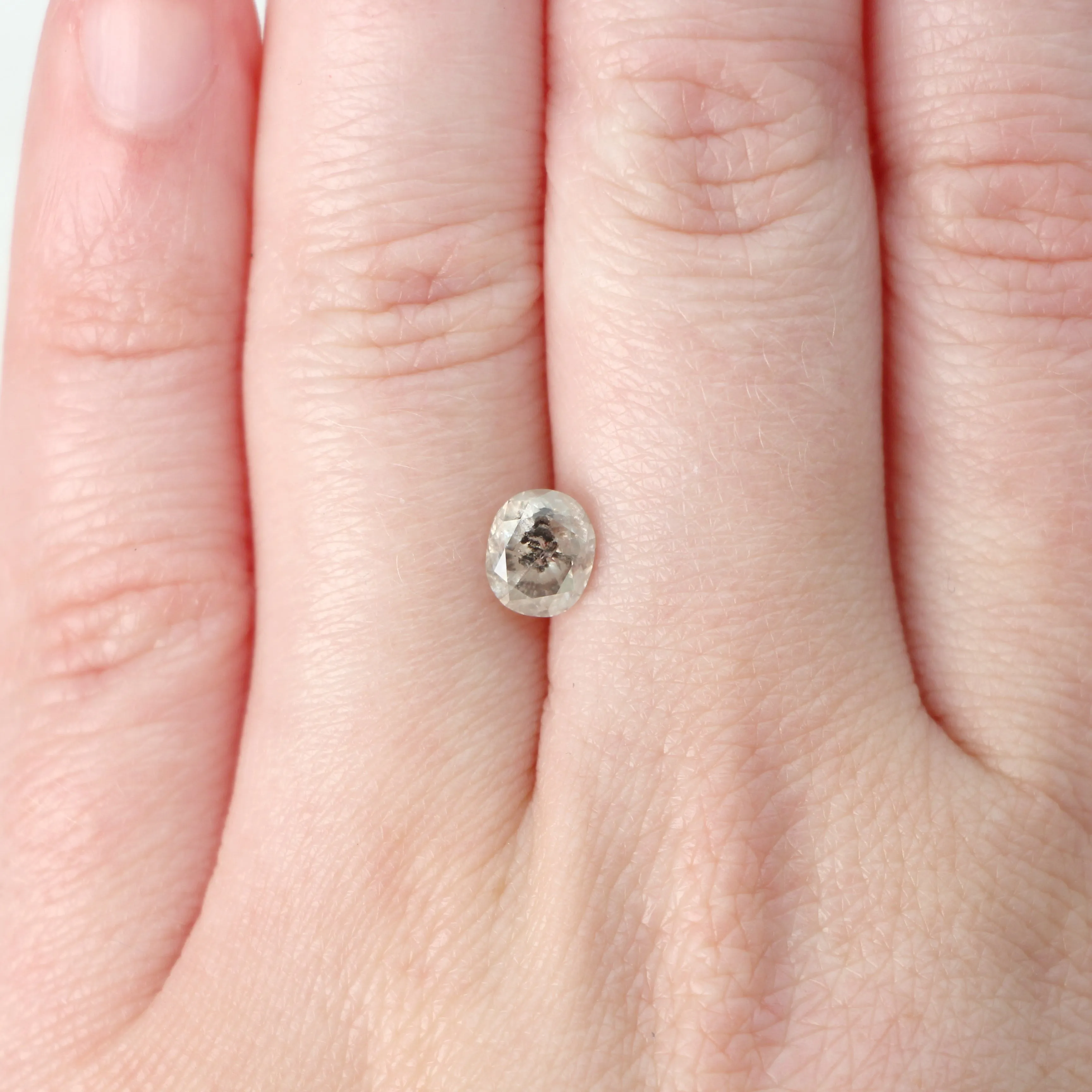 1.08 Carat Gray Oval Salt and Pepper Diamond for Custom Work - Inventory Code SGO108