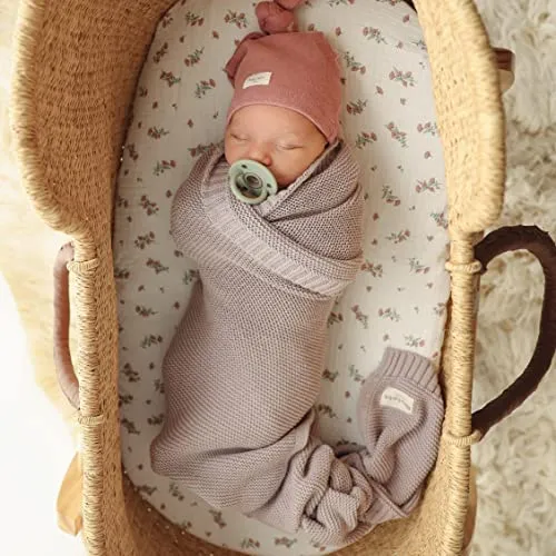Bleu La La: Organic Cotton Knit Receiving Blanket for Boys