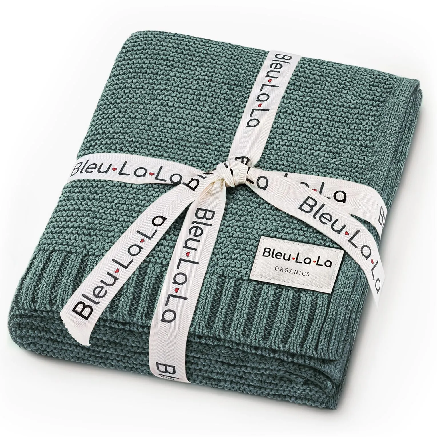 Bleu La La: Organic Cotton Knit Receiving Blanket for Boys