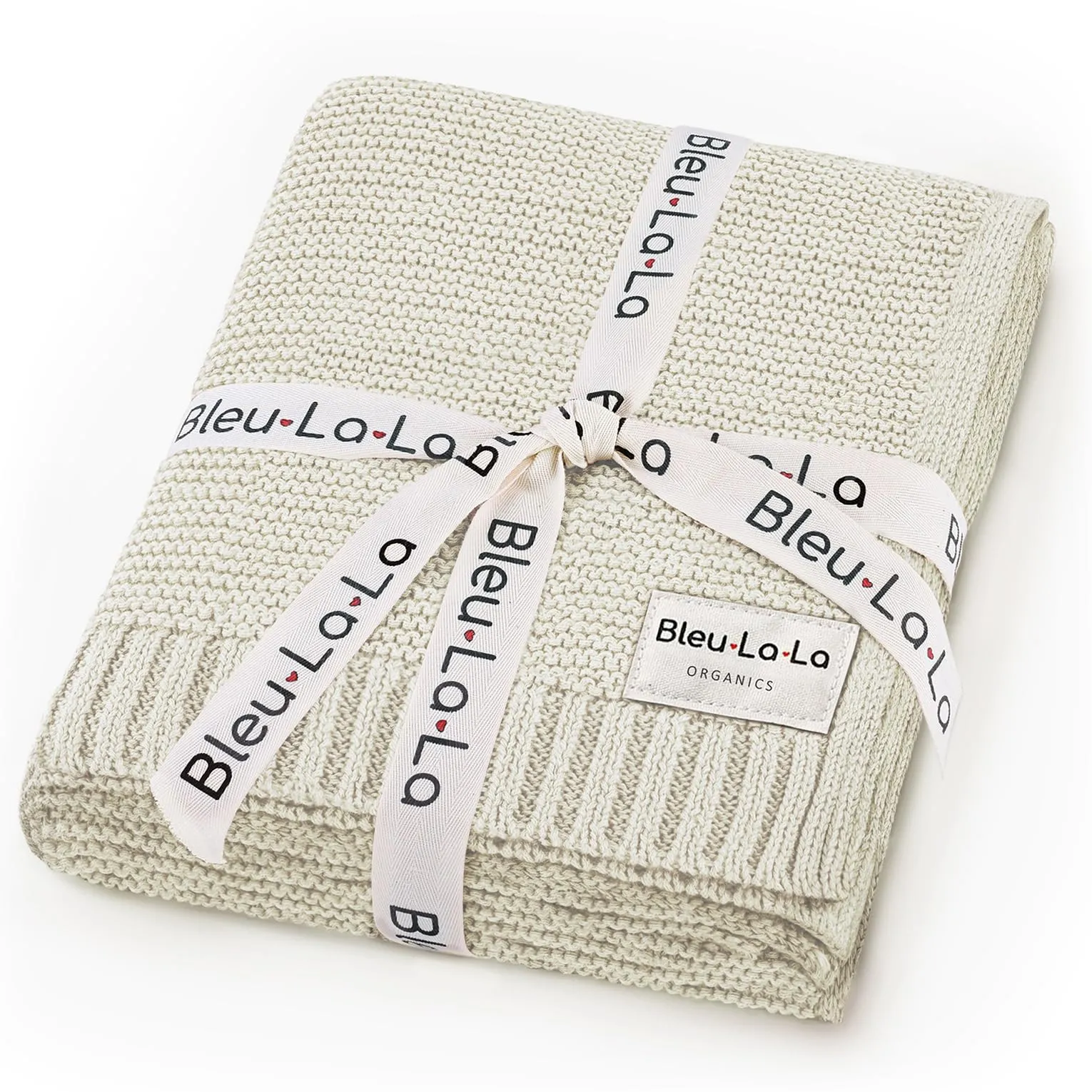 Bleu La La: Organic Cotton Knit Receiving Blanket for Boys
