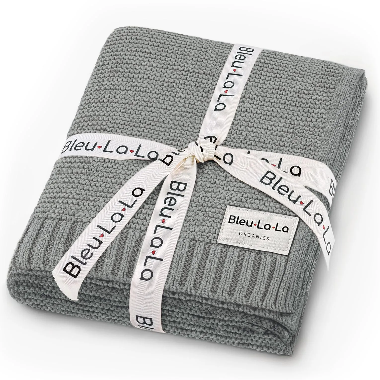Bleu La La: Organic Cotton Knit Receiving Blanket for Boys