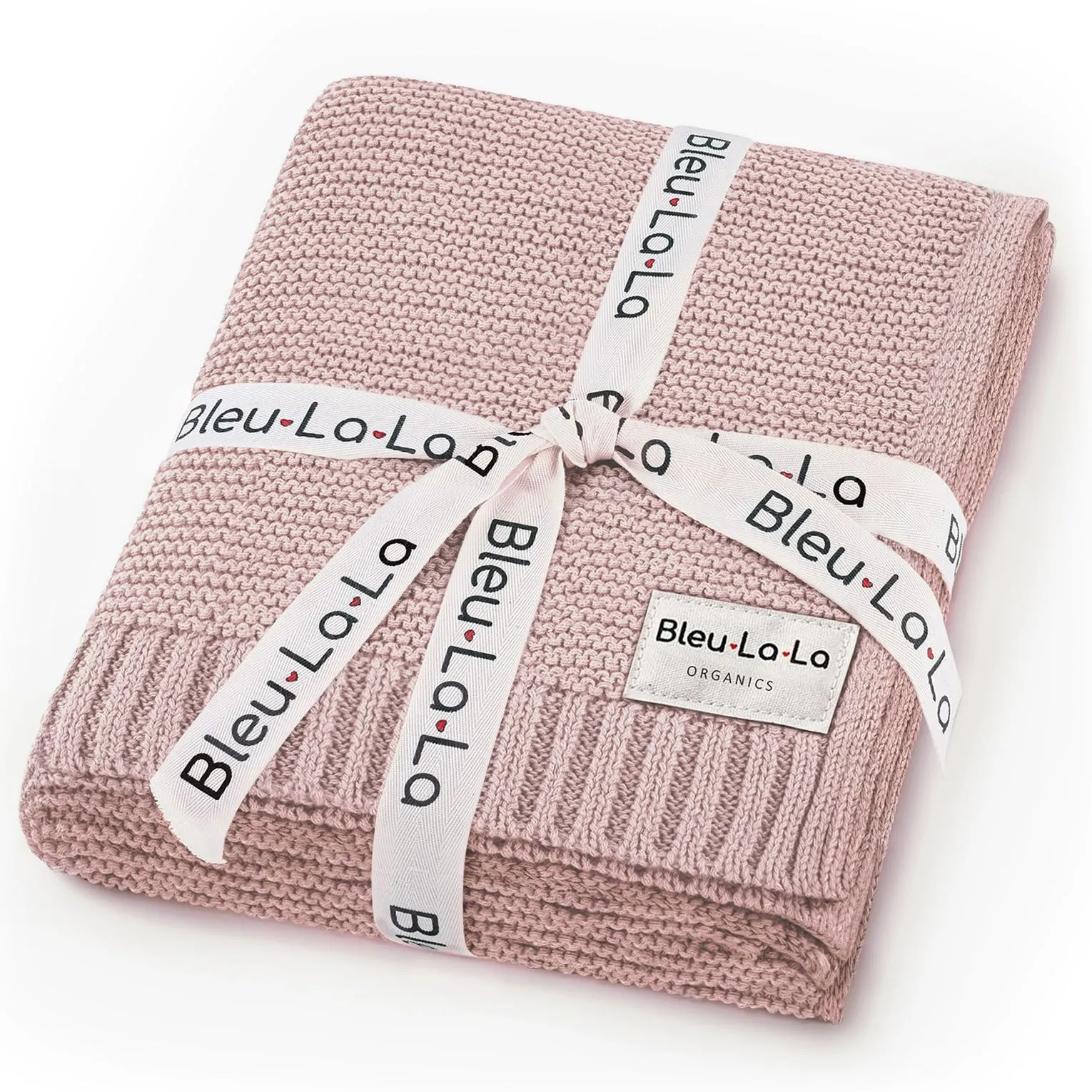 Bleu La La: Organic Cotton Knit Receiving Blanket for Boys