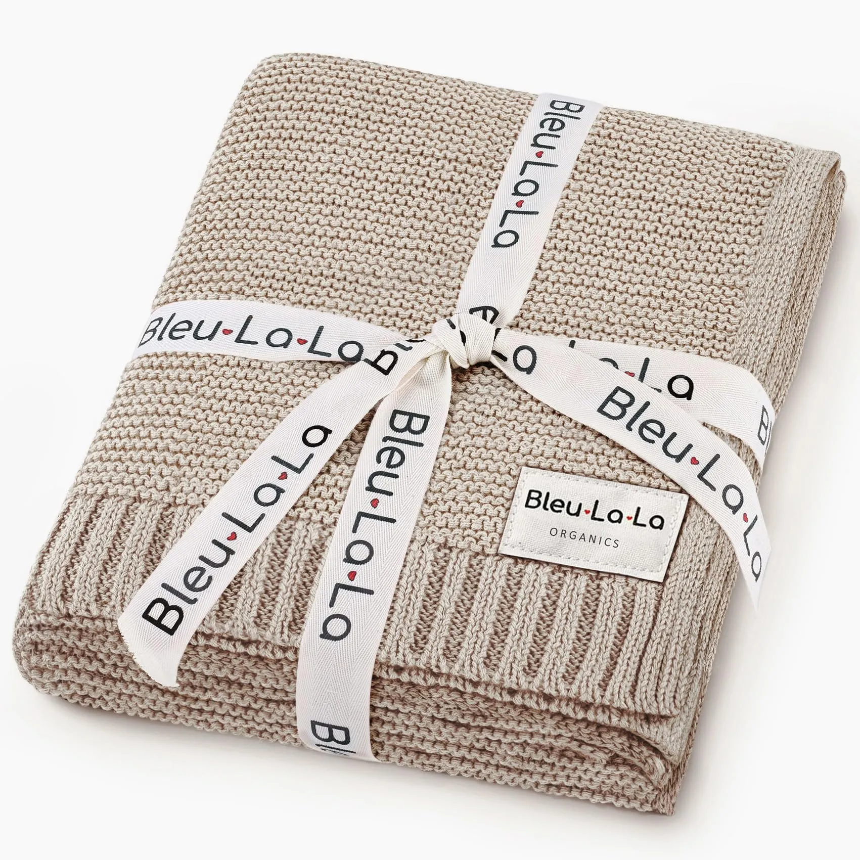 Bleu La La: Organic Cotton Knit Receiving Blanket for Boys