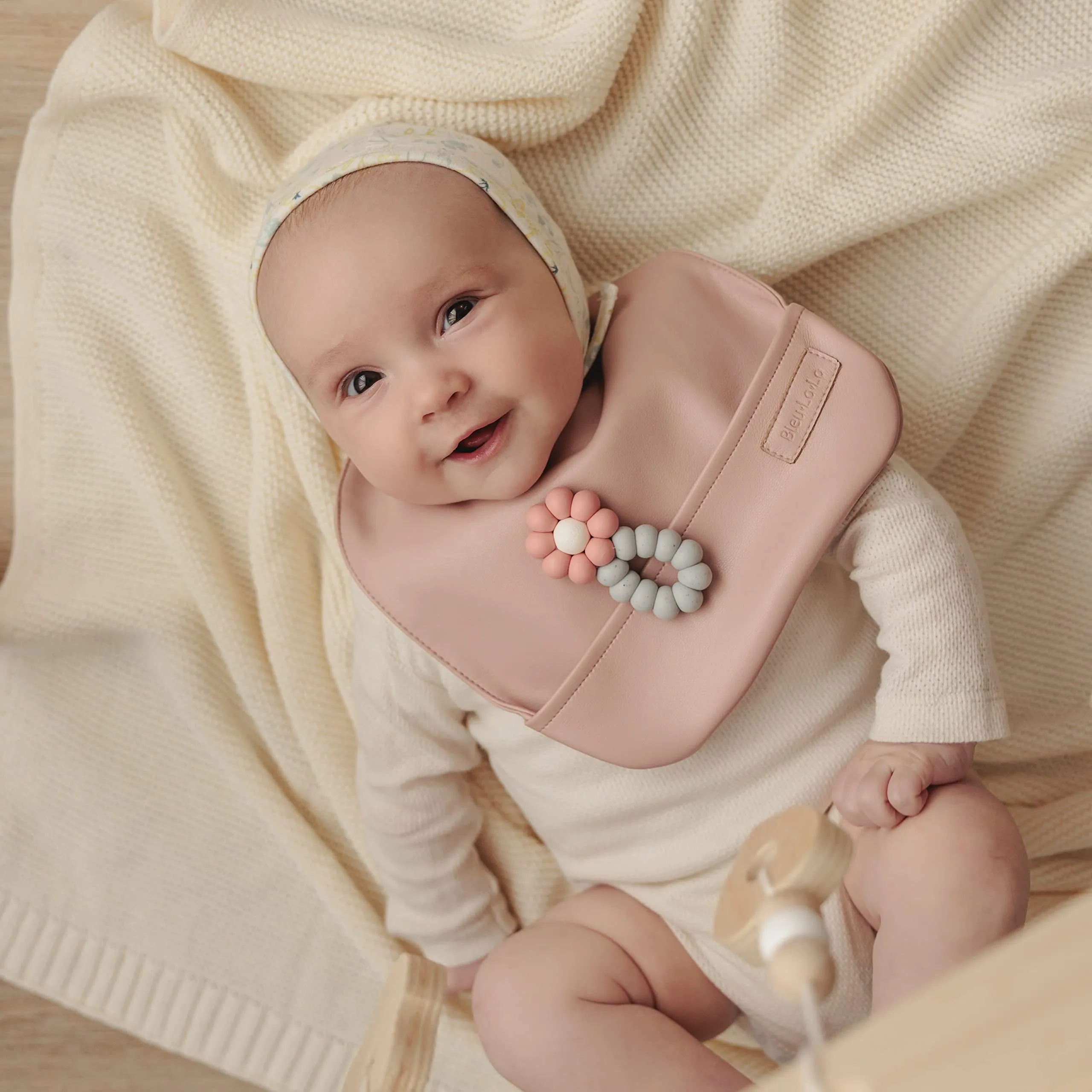 Bleu La La: Organic Cotton Knit Receiving Blanket for Boys