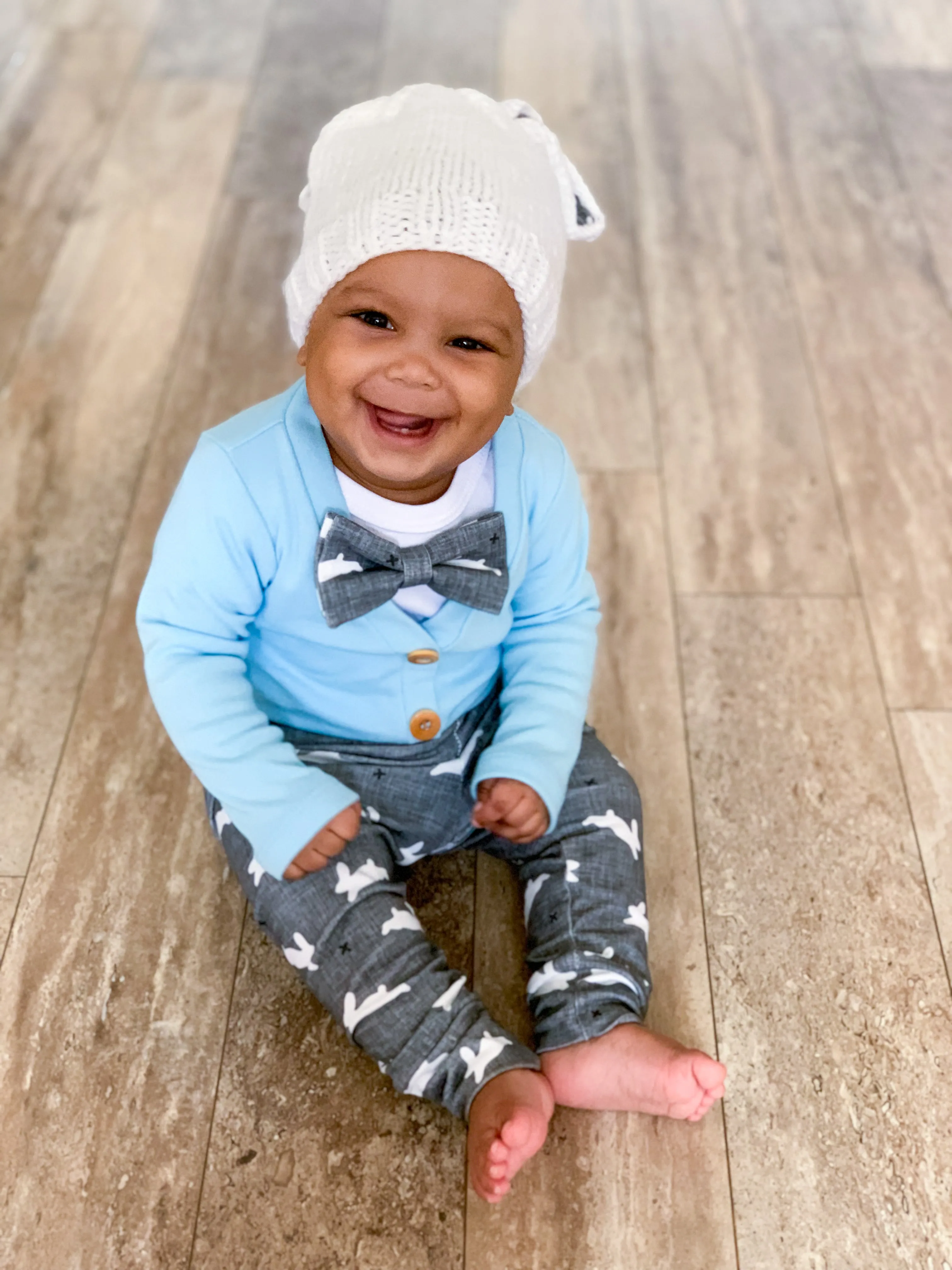 Cardisuit Bundle | Light Blue & Gray Bunnies