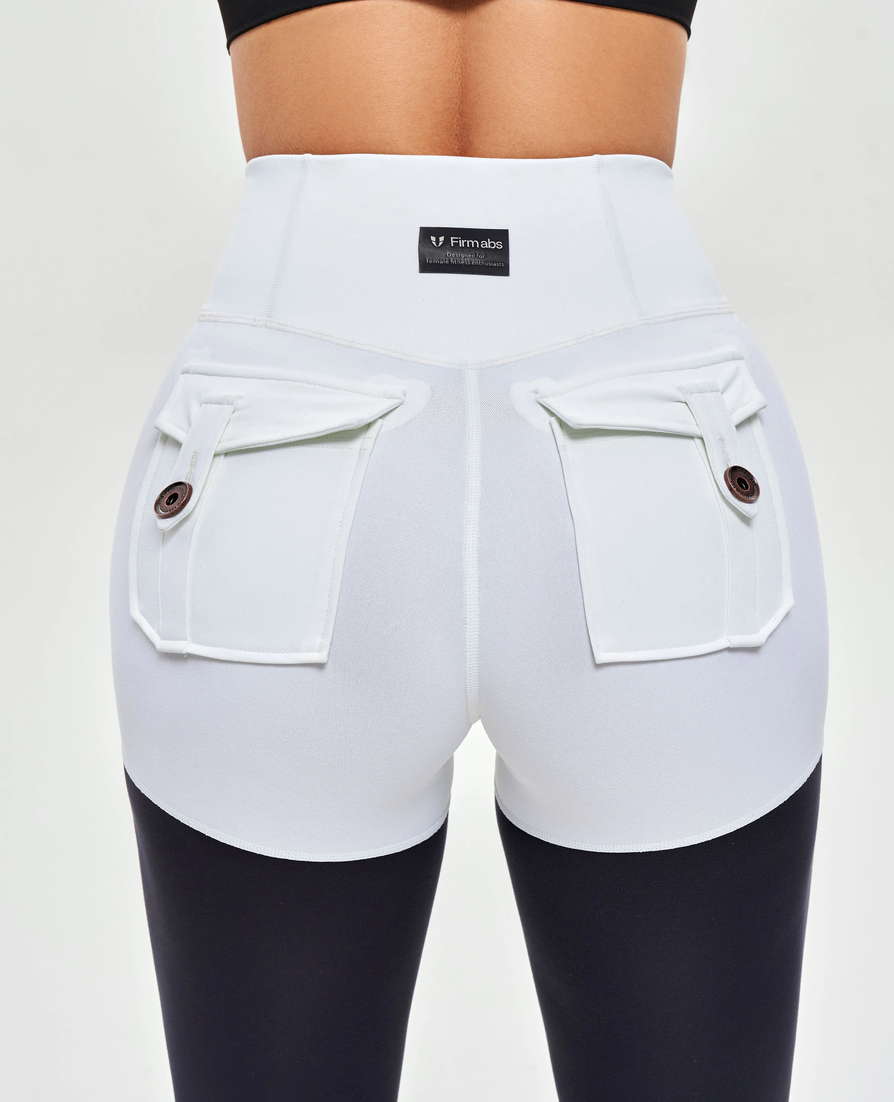 Cargo Athletic Leggings - Black and White