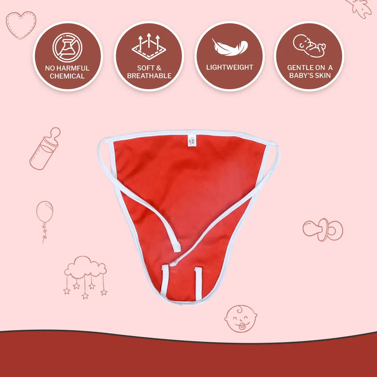 Cotton Nappies/Langot for 0-6 Months Baby (Pack of 6)