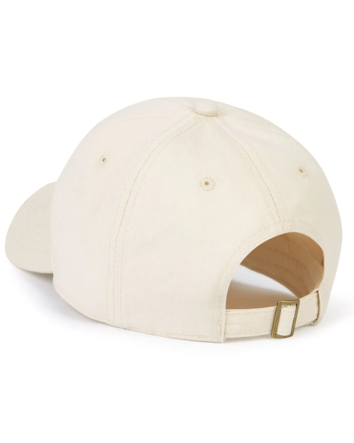 Cotton Twill Embroidered Logo Baseball Cap - Cream