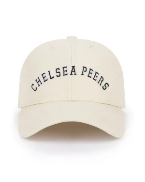 Cotton Twill Embroidered Logo Baseball Cap - Cream