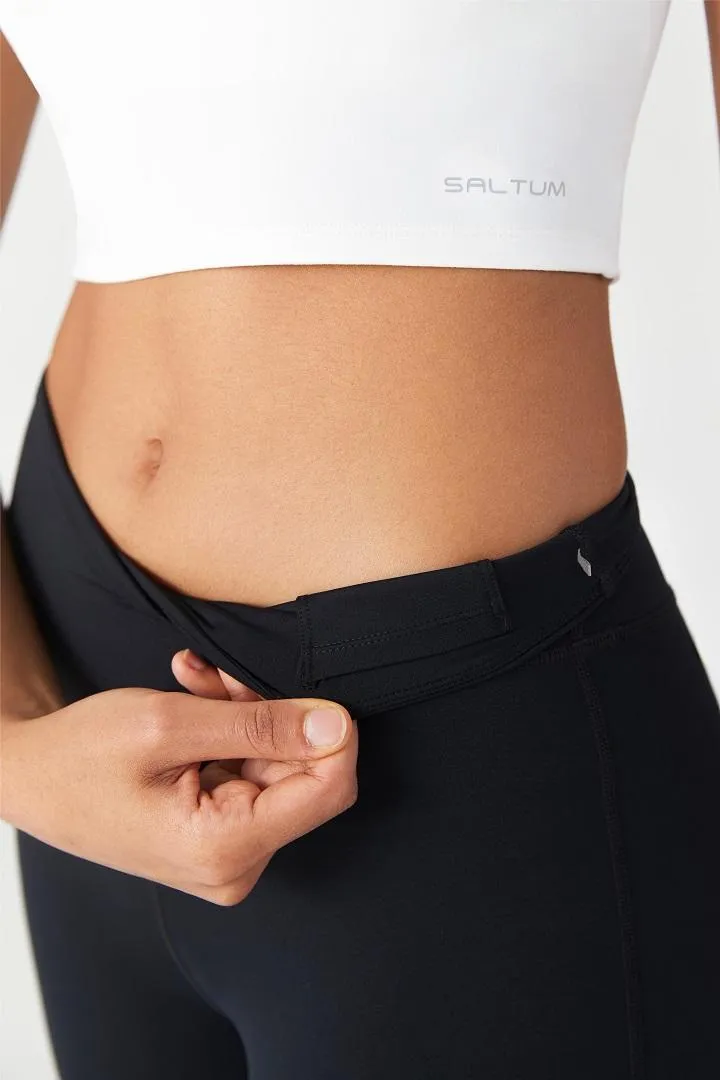 Crossover Black Flare Legging with Inner Pocket