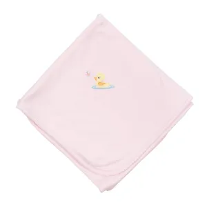Darling Ducklings Receiving Blanket - Pink