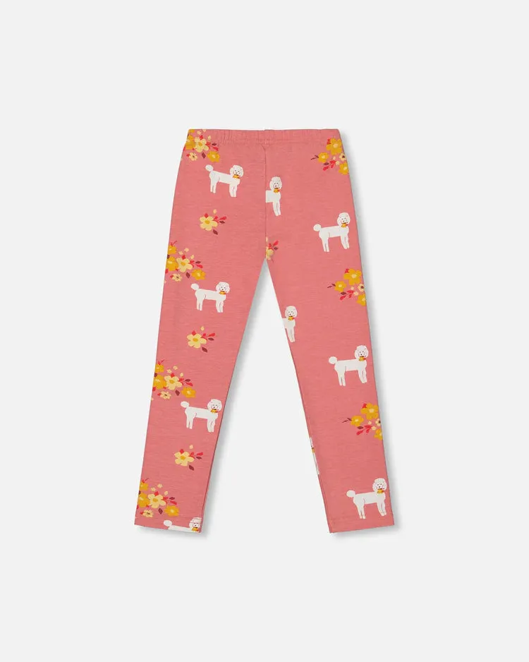 DPD Poodle Graphic Tee with Poodle Printed Legging Set