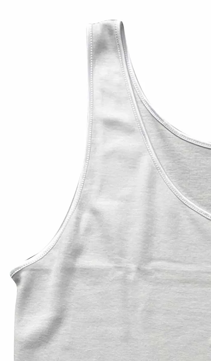 Emmebivi 100% Cotton Singlet in White 21382