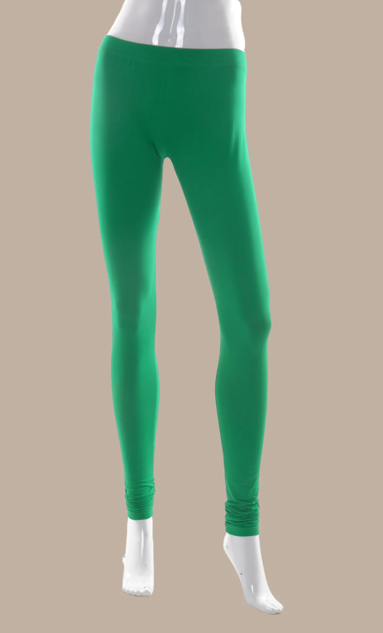 Green Cotton Leggings