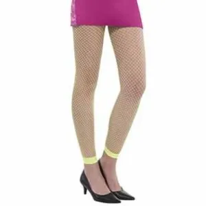 Green Neon Fishnet Leggings - Adult Size