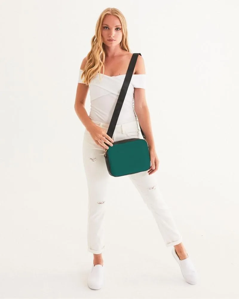 Medium Dark Blue Cool Green Crossbody Bag | Medium Dark Pure Blue Cool Green | C100M0Y50K60
