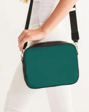Medium Dark Blue Cool Green Crossbody Bag | Medium Dark Pure Blue Cool Green | C100M0Y50K60