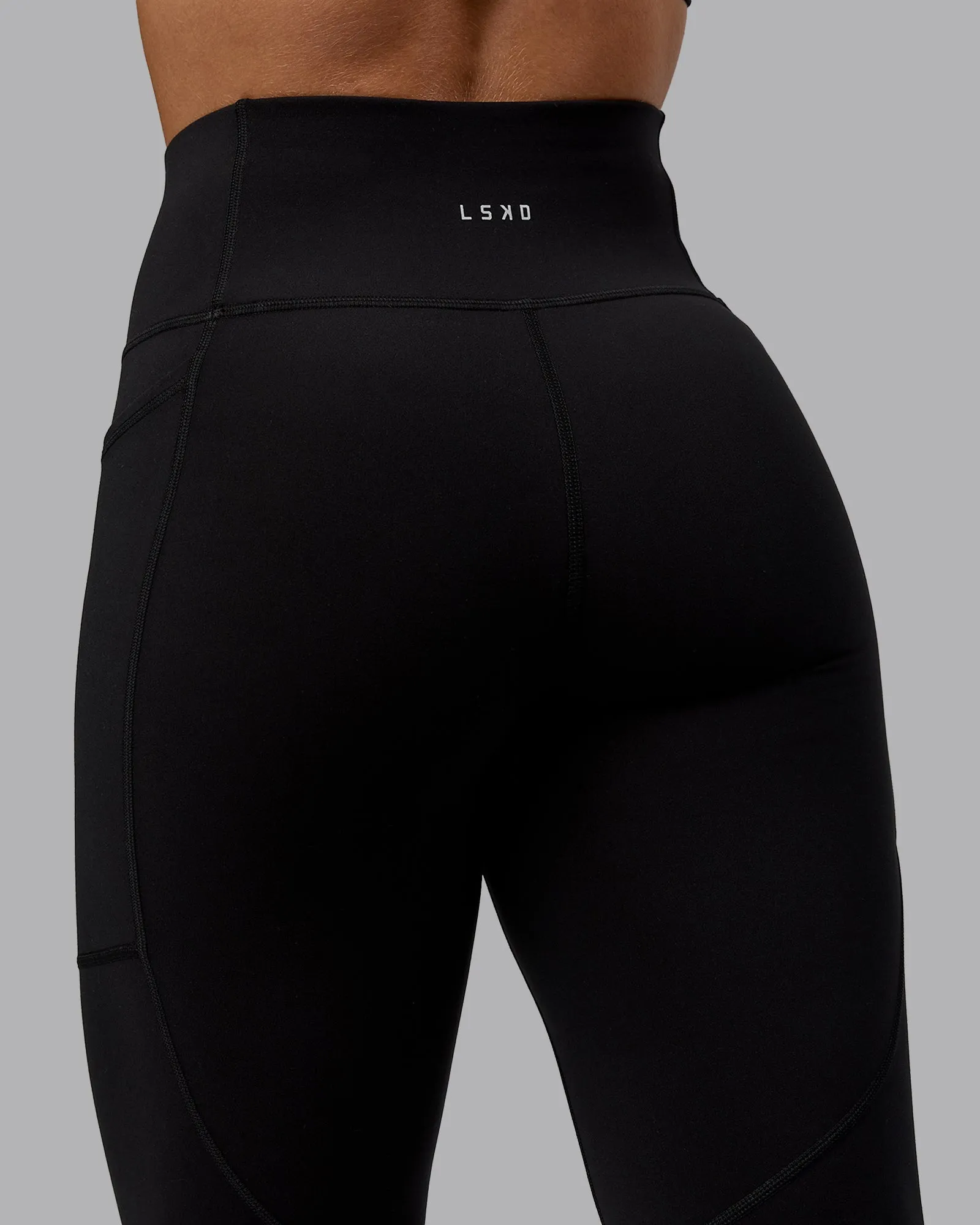 Rep Full Length Leggings - Black-Bubblegum