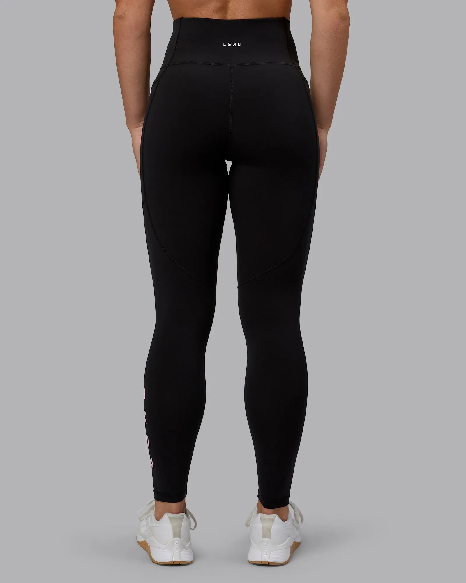 Rep Full Length Leggings - Black-Bubblegum