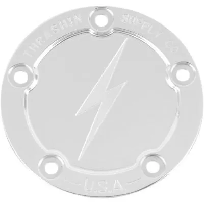 Thrashin Supply Co. Points Covers, Dished, Polished, Fits 99-17 Twin Cam