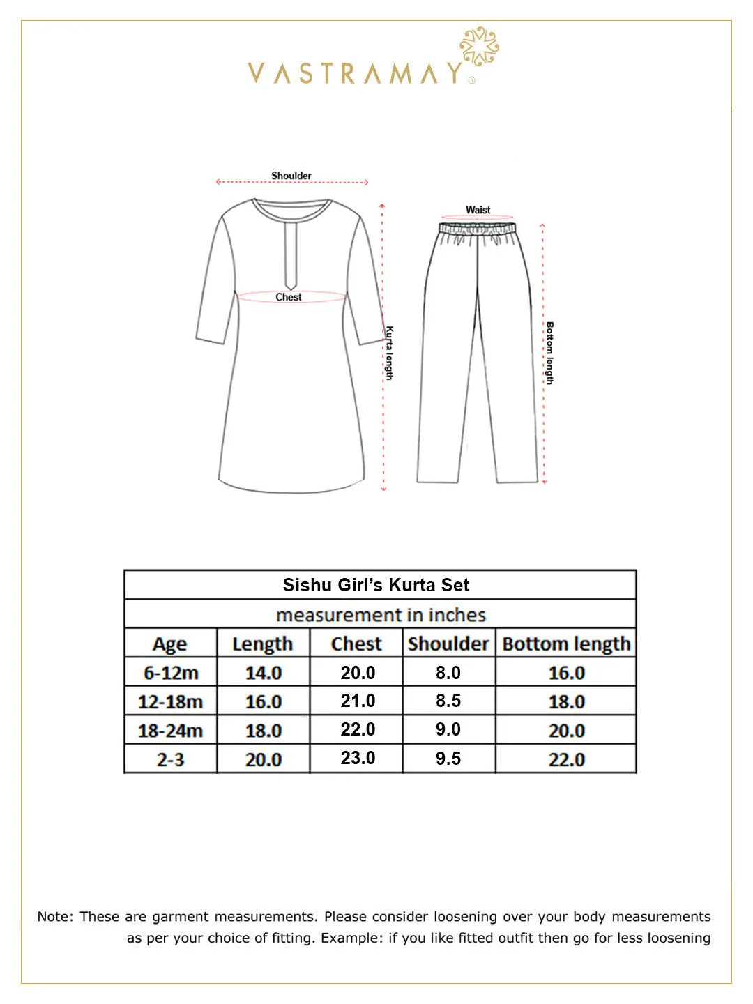 VASTRAMAY SISHU Girl's White Chikankari Kurta Leggings Set