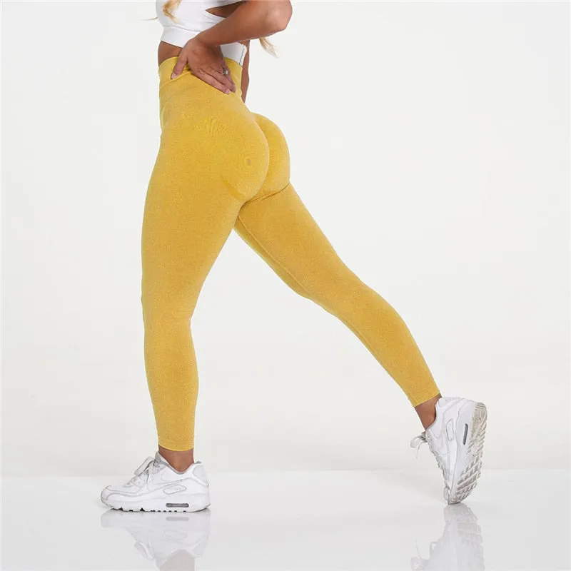 Women Seamless Pants Workout Gym High Waist Fitness Sports Butt Booty Leggings