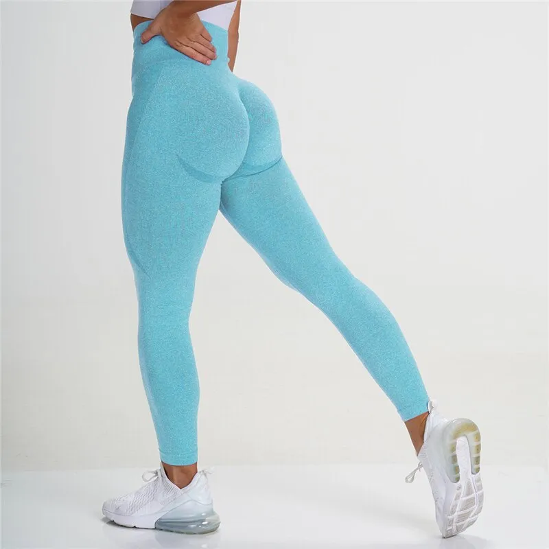 Women Seamless Pants Workout Gym High Waist Fitness Sports Butt Booty Leggings