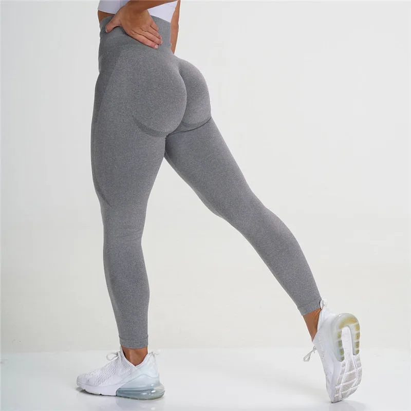 Women Seamless Pants Workout Gym High Waist Fitness Sports Butt Booty Leggings
