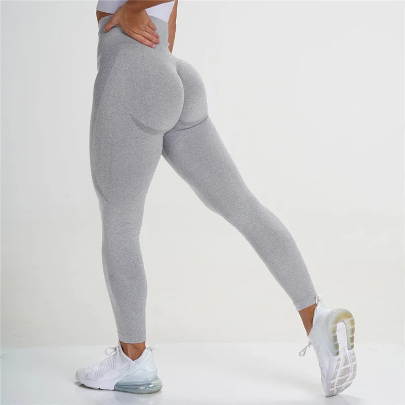 Women Seamless Pants Workout Gym High Waist Fitness Sports Butt Booty Leggings