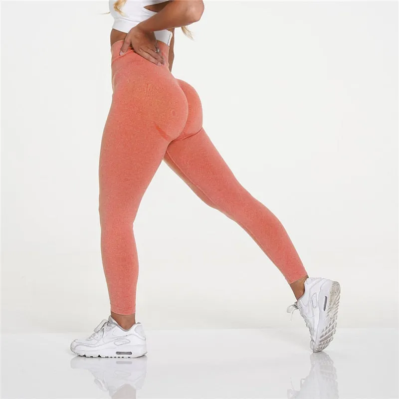 Women Seamless Pants Workout Gym High Waist Fitness Sports Butt Booty Leggings