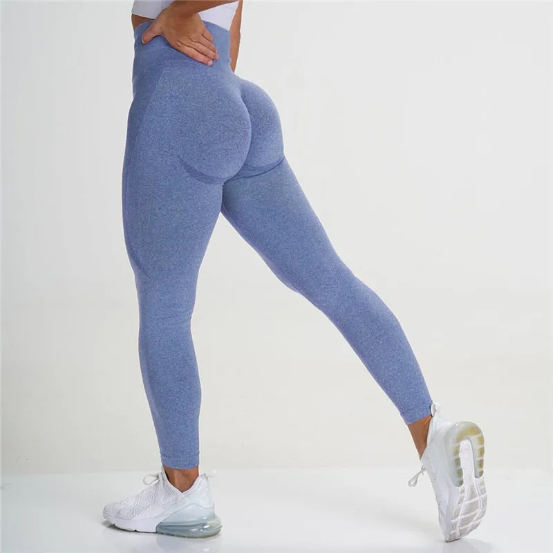 Women Seamless Pants Workout Gym High Waist Fitness Sports Butt Booty Leggings