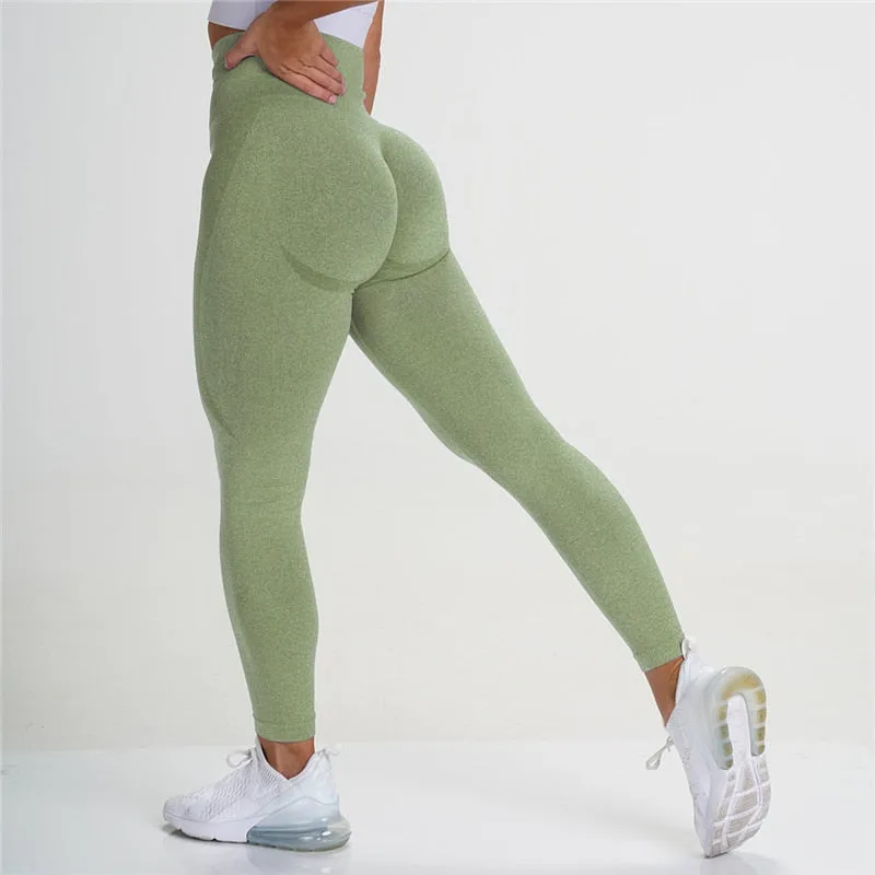 Women Seamless Pants Workout Gym High Waist Fitness Sports Butt Booty Leggings