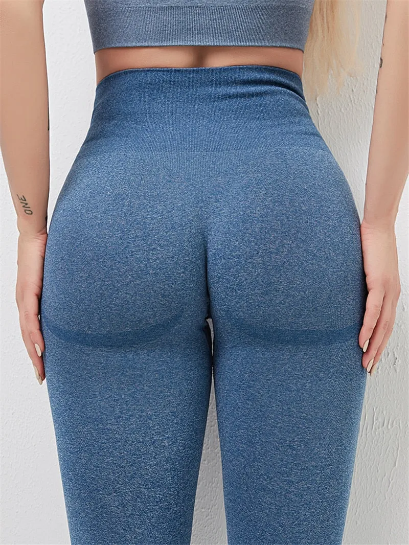 Women Seamless Pants Workout Gym High Waist Fitness Sports Butt Booty Leggings
