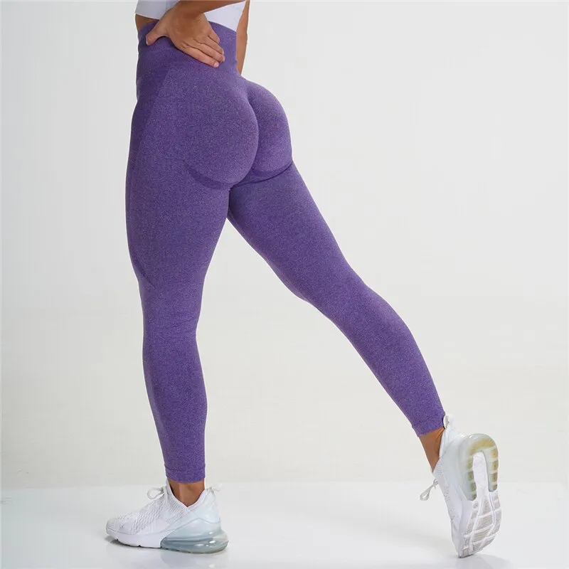 Women Seamless Pants Workout Gym High Waist Fitness Sports Butt Booty Leggings