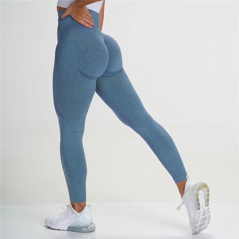 Women Seamless Pants Workout Gym High Waist Fitness Sports Butt Booty Leggings
